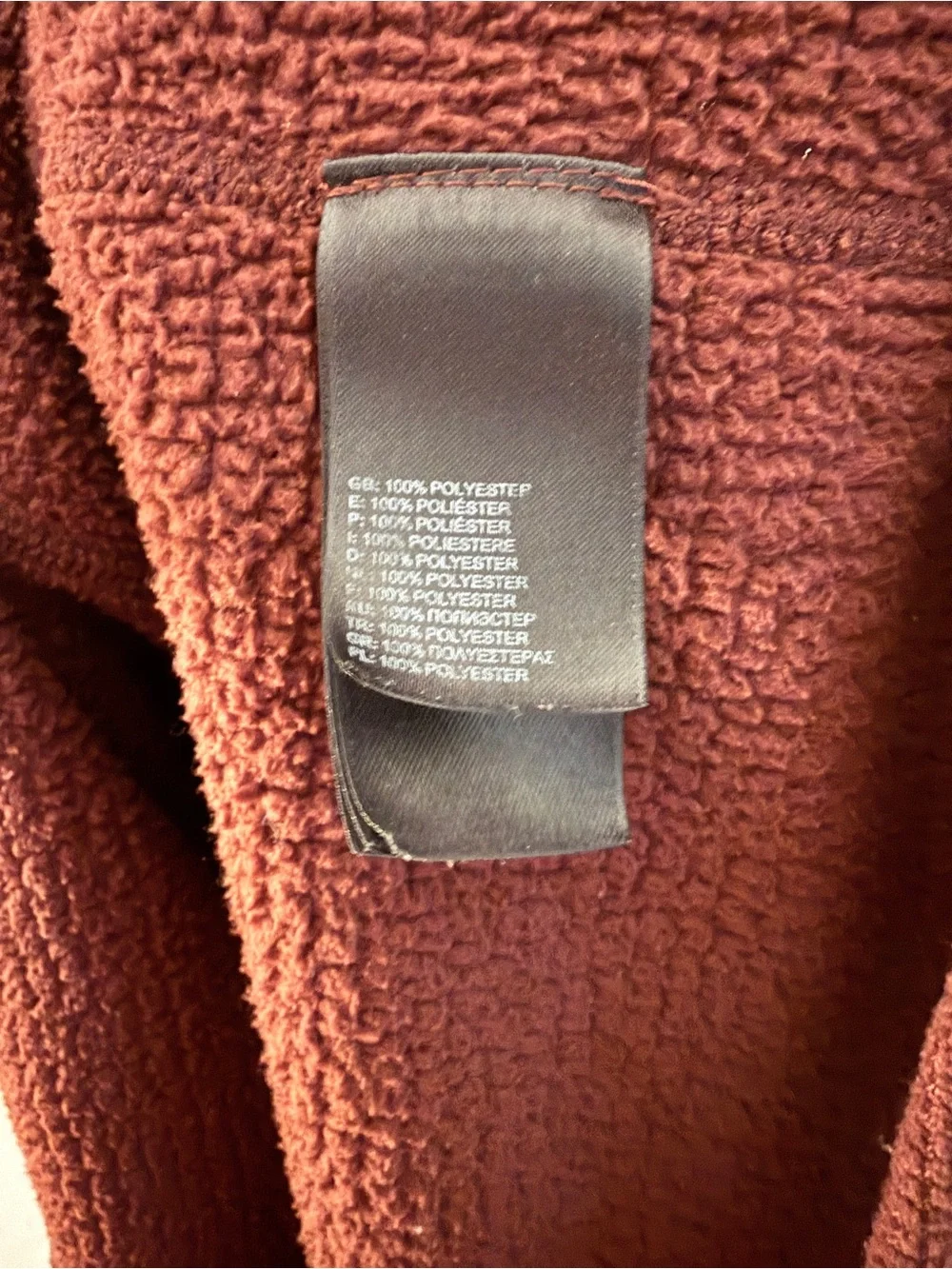 The North Face Men's Half-Zip Waffle Pullover - Burgundy
